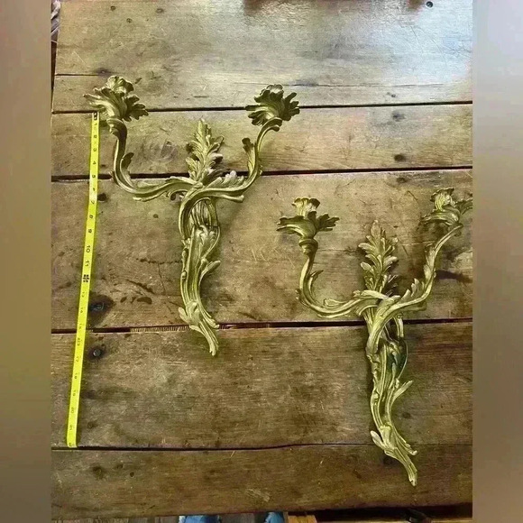 Solid Brass Candelabra VINTAGE and Sensational with Verde Gris Patina - Picture 1 of 4